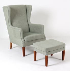 ORLA NIELSEN FOR NIELAUS "JADE" CHAIR W/ OTTOMAN