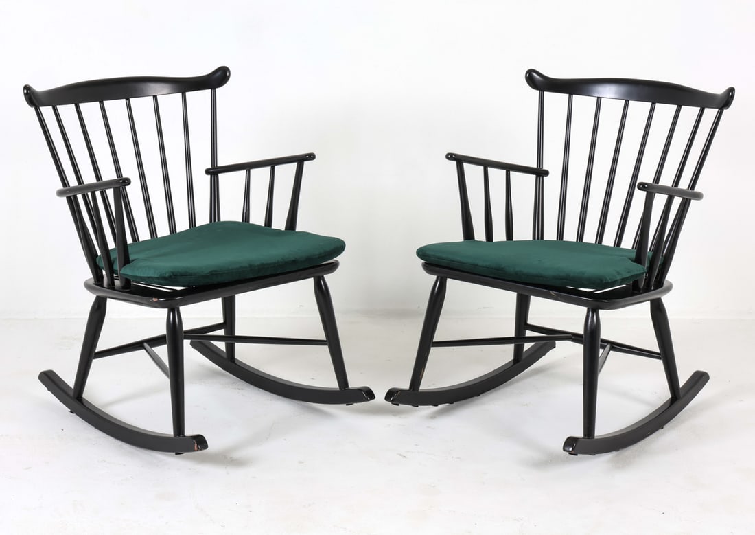 ATTR. FARSTRUP DANISH BEECH ROCKING CHAIRS 1960S (1 of 12)