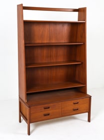 DANISH TEAK BOOKSHELF CHEST C. 1960S