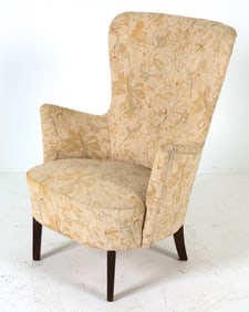 DANISH WINGBACK LOUNGE CHAIR C. 1940S