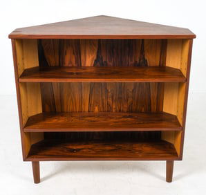 DANISH ROSEWOOD CORNER BOOKCASE C. 1950S