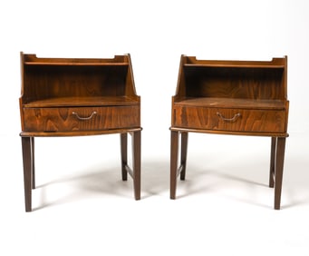PAIR OF DANISH BEECH NIGHT STANDS C. 1940S