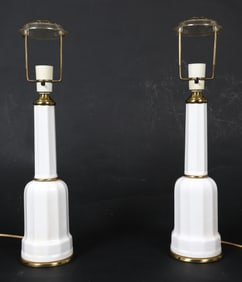 PAIR OF SOLHOLM 'HEIBERG' PORCELAIN TABLE LAMPS