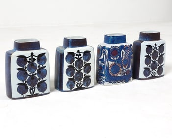 ROYAL COPENHAGEN STONEWARE VASE GROUPING 1960S