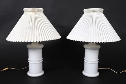 PAIR HOLMEGAARD PHARMACIST TABLE LAMPS C. 1970S