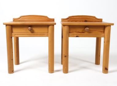 PAIR OF DANISH PINE NIGHT STANDS C. 1970S