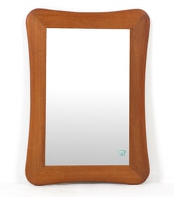 AG SPEJL DANISH TEAK WALL MIRROR C. 1960S