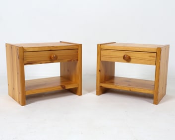 ATTR. SVEN LARSSON SWEDISH PINE NIGHT STANDS 1970S