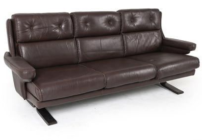 ARNE NORELL SWEDISH LEATHER SOFA C. 1970S