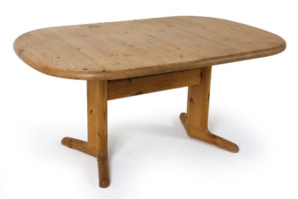 ATTR. RAINER DAUMILLER PINE DINING TABLE C. 1970S