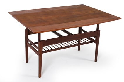 KAI KRISTIANSEN TEAK ELEVATOR COFFEE TABLE 1960S