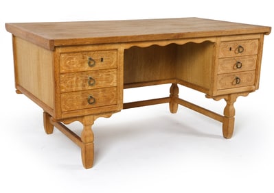 HENNING KJAERNULF STYLE DANISH OAK WRITING DESK