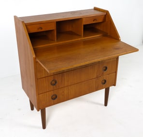 SWEDISH TEAK SECRETARY CHEST C. 1960S
