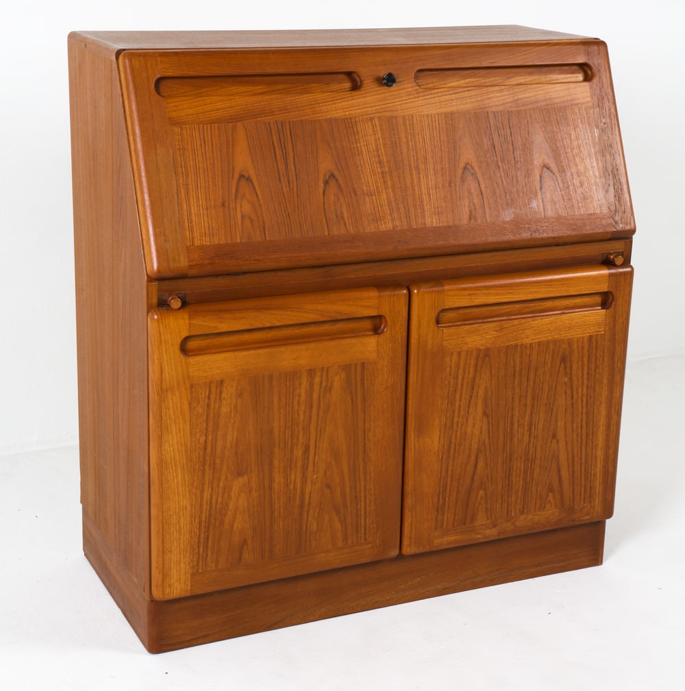 DYRLUND DANISH TEAK SECRETARY DESK C. 1960S (1 of 13)