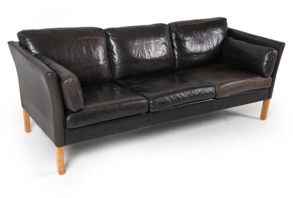 ATTR. ERIK JORGENSEN DANISH LEATHER SOFA C. 1970S