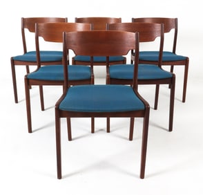 (6) ERIK BUCH STYLE TEAK DINING CHAIRS 1960S