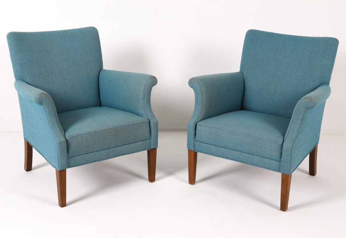 PAIR OF DANISH WOOL LOUNGE CHAIRS C. 1960S (1 of 14)