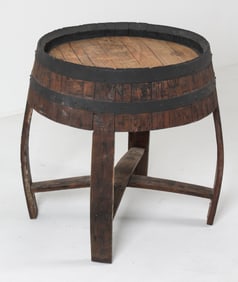 SCANDINAVIAN WHISKY BARREL SIDE TABLE