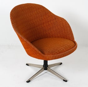 KARL ERIC KLOTE STYLE WOOL COCKTAIL CHAIR C. 1960S