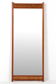 AG SPEJL DANISH TEAK & COPPER WALL MIRROR