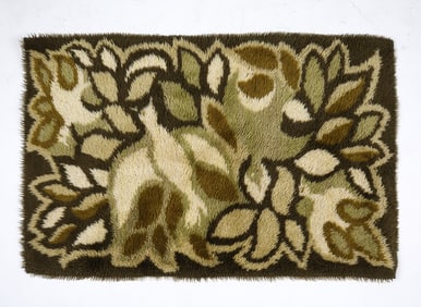 DANISH WOOL SHAG RUG C. 1970S
