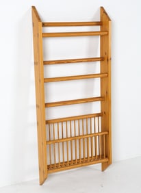 SWEDISH PINE WALL RACK C. 1960S