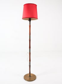DANISH ROSEWOOD & BRASS FLOOR LAMP C. 1960S