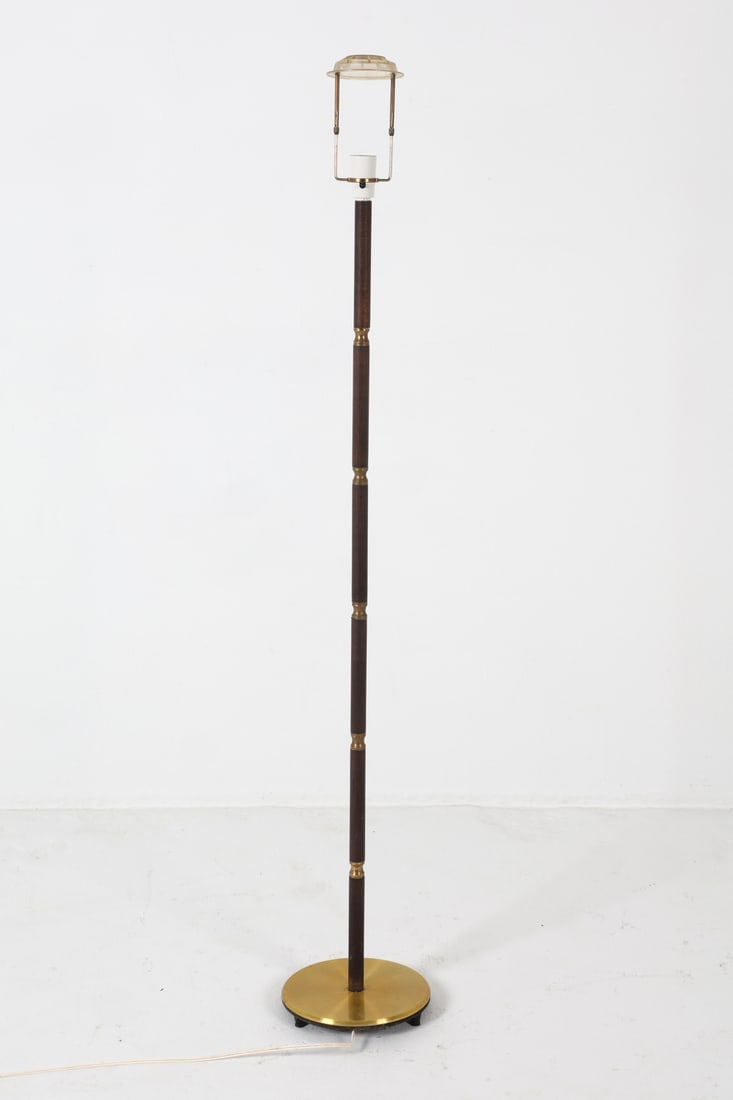 ATTR. LE KLINT BRASS & TEAK FLOOR LAMP C. 1960S (1 of 10)