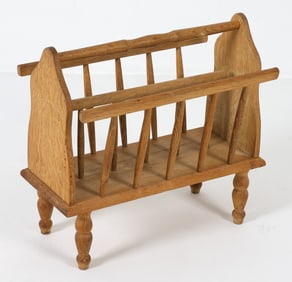 DANISH OAK MAGAZINE RACK C. 1970S