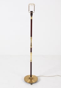 DANISH BRASS & ROSEWOOD FLOOR LAMP C. 1950S