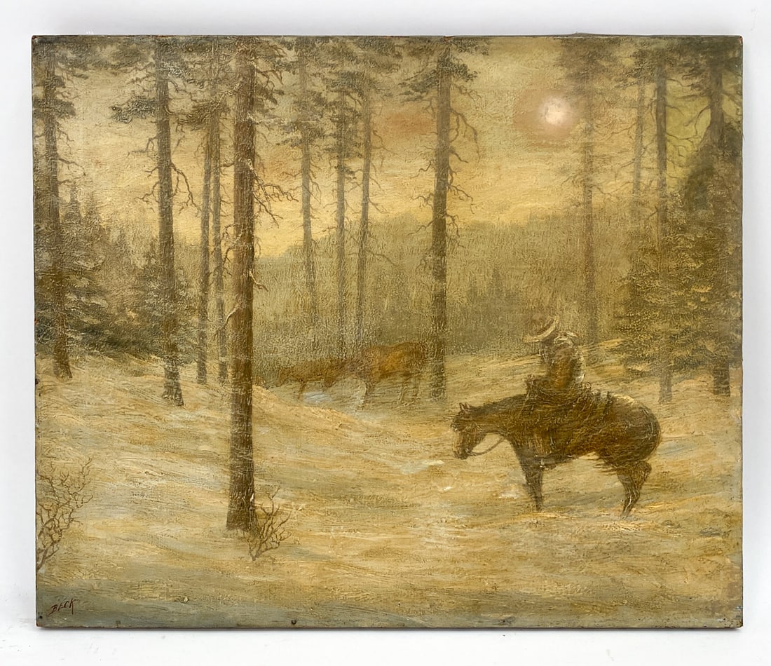 IMPRESSIONIST COWBOY O/C PAINTING (1 of 5)