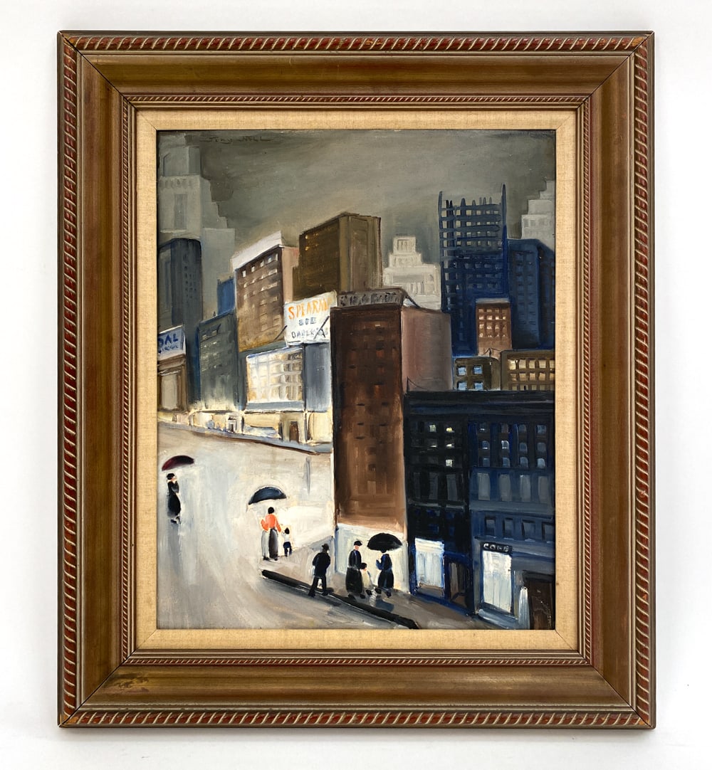 ANTONIA (TONY) NELL (1881-1960) CITYSCAPE O/C (1 of 7)