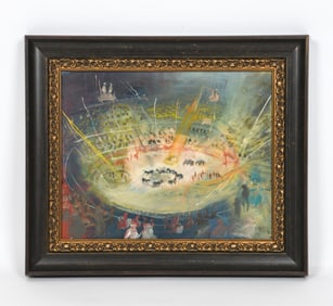 EMIL HESS (B.1913-2003) CIRCUS SCENE O/B