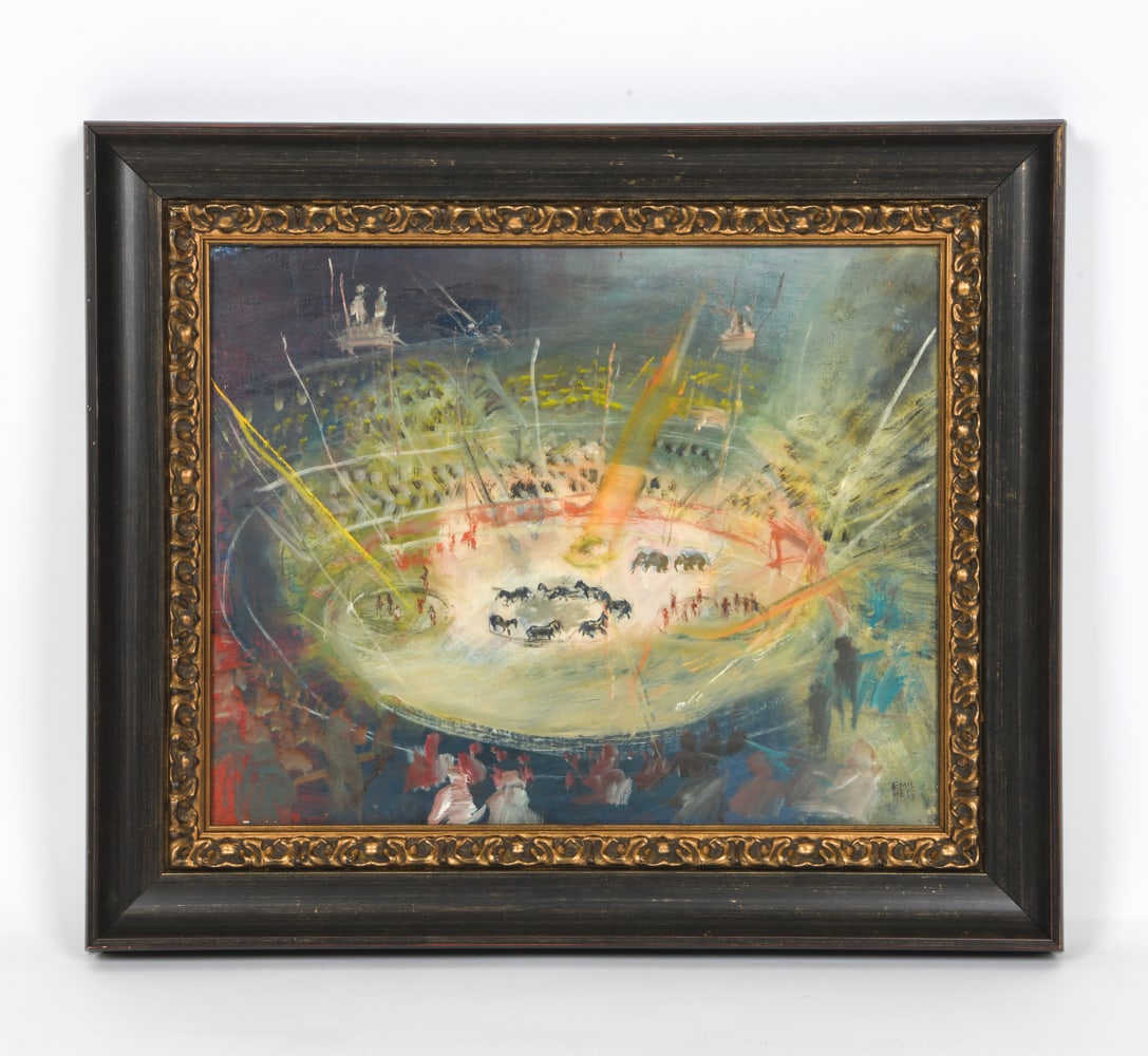 EMIL HESS (B.1913-2003) CIRCUS SCENE O/B (1 of 5)