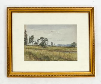 LOUIS RAHMER (20TH C.) LANDSCAPE WATERCOLOR
