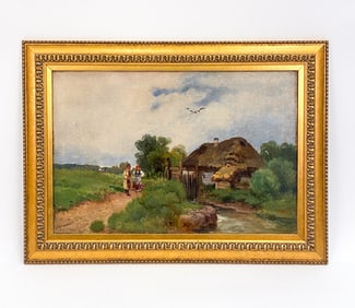 ADAM SETKOWICZ (1875-1945) LANDSCAPE O/C PAINTING