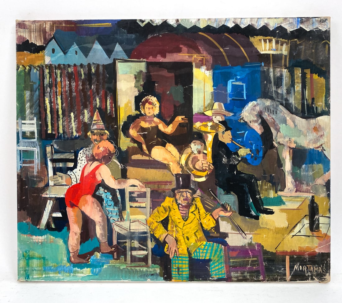 20TH C. EXPRESSIONIST PAINTING O/C (1 of 4)