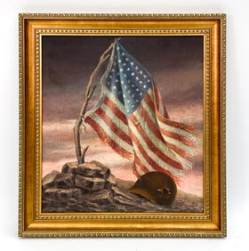 SARGENT STEVEN STERANSAK (1918-1968) FLAG O/B