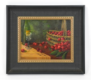 19TH C. STILL LIFE CHERRIES