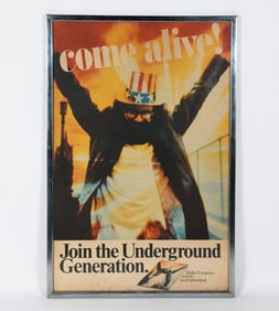 ALLEN GINSBERG (1926-1997) COME ALIVE POSTER