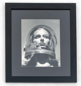 1960S SPACE AGE FASHION HELMET PHOTOGRAPH