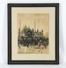 ATTR. F. X. WOLF (AUSTRIAN,1896-1989) VENICE LITHO