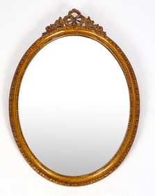 VINTAGE ORNATE FRENCH STYLE OVAL MIRROR