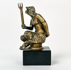 17TH/18TH C. BRONZE SATYR AFTER RICCIO