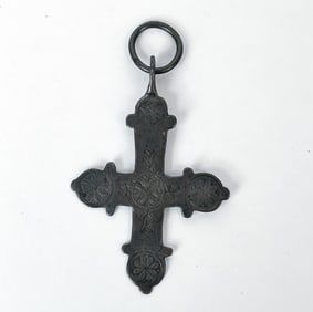 MEDIEVAL BYZANTINE SILVER CROSS