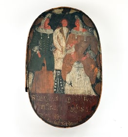 LARGE 18TH/19TH C. PAINTED BRIDAL BOX