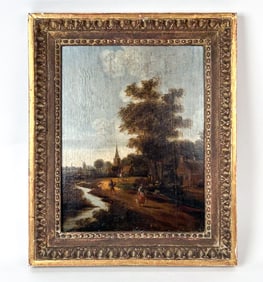 LATE 17TH/EARLY 18TH C. DUTCH VILLAGE SCENE