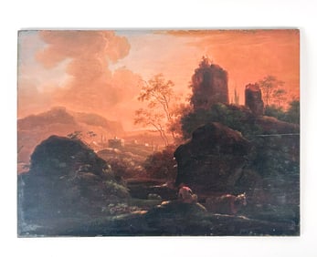 DUTCH SCHOOL EARLY 18TH C. ITALIANATE LANDSCAPE