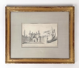 18TH C. ITALIAN ARCHITECTURAL WASH DRAWING