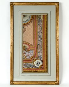 18TH/19TH C. GOUACHE CEILING DESIGN